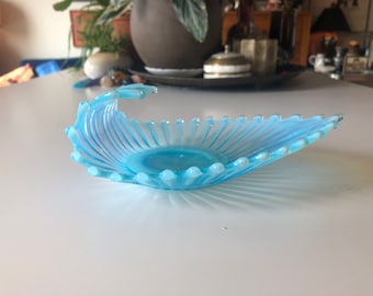 Cukierniczka FOSTORIA Heirloom Blue Crashing Wave z lat 30. XX wieku