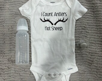 I Count Antlers Not Sheet Short Sleeve Onesie
