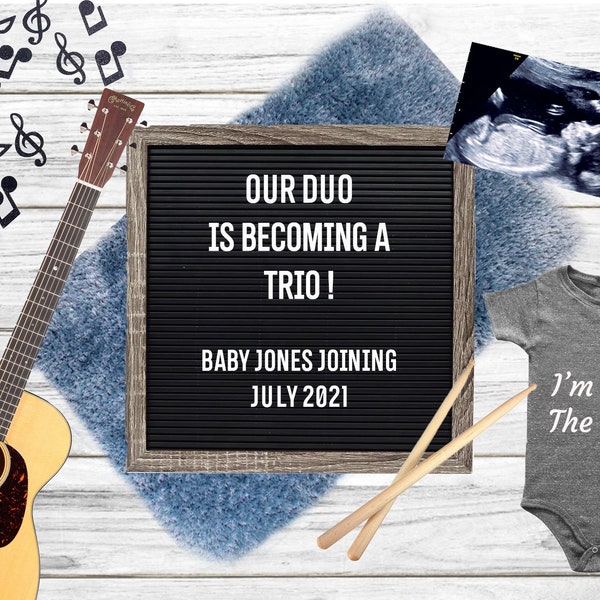 Pregnancy Announcement Music Etsy