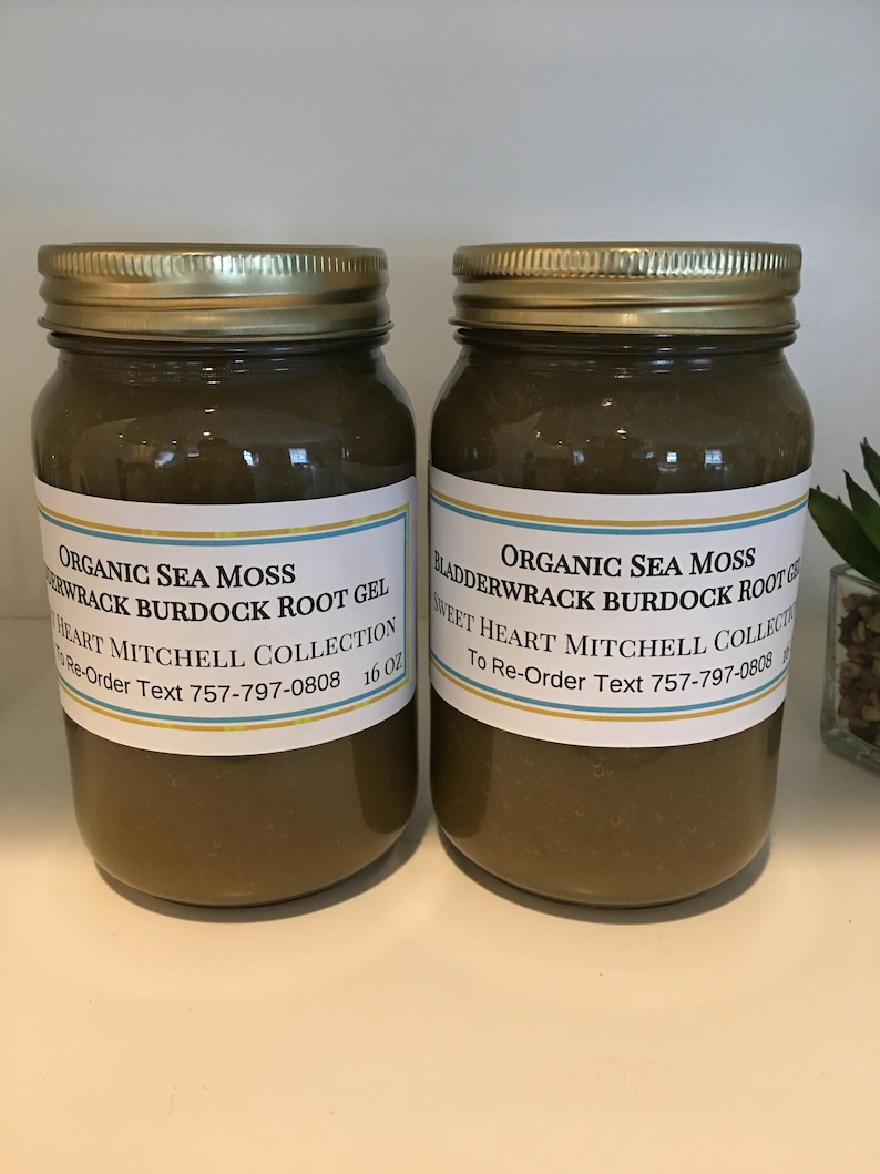 Organic Sea Moss Bladderwrack Burdock Root Gel 16 oz Etsy