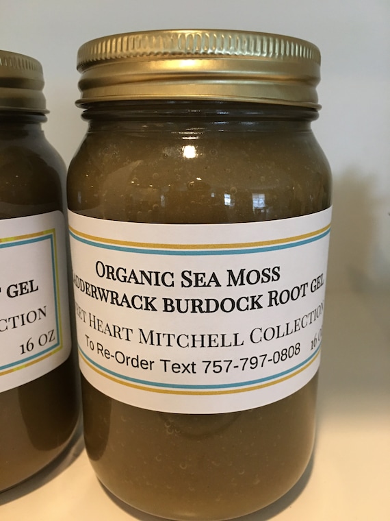 Organic Sea Moss Bladderwrack Burdock Root Gel 16 oz Etsy