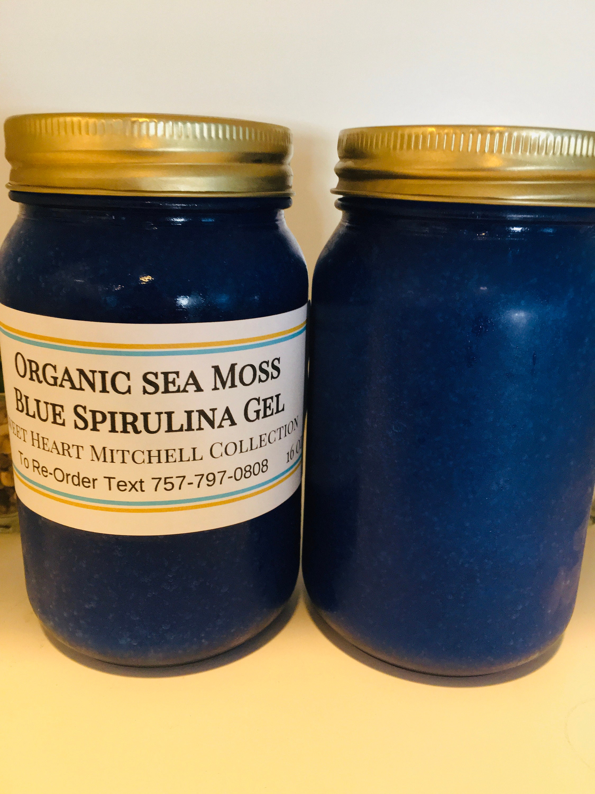 Organic Sea Moss Blue Spirulina 16 oz Etsy