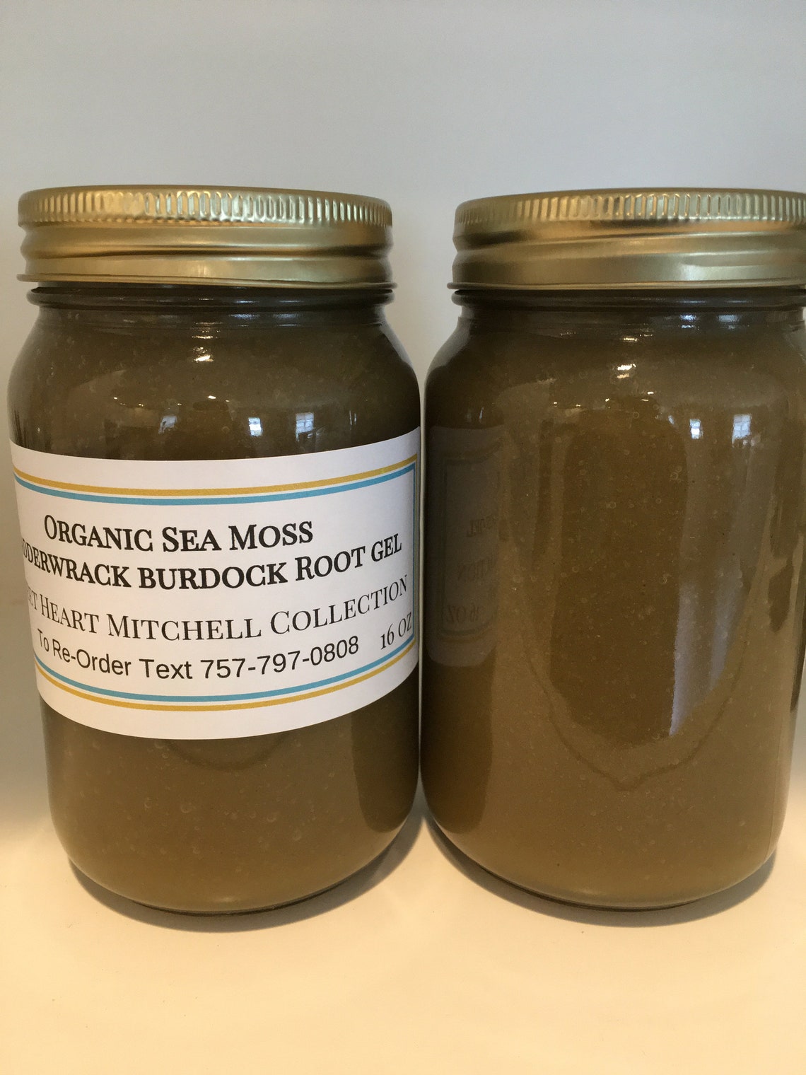 Organic Sea Moss Bladderwrack Burdock Root Gel 16 oz Etsy
