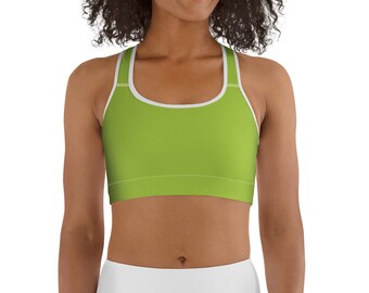 hunter green sports bra