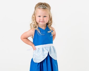 Cinderella Costume Dress for Kids | Dress Up Apron | Cinderella Dress Costume for Toddlers Girls | Disney Princess Costume Dress