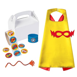 Superhero Party Favors | Pre Filled Favor Bags | Ready Made Goodie Bags for Kids | Super Hero Themed Birthday Gift Bags | Set of 1 or 5