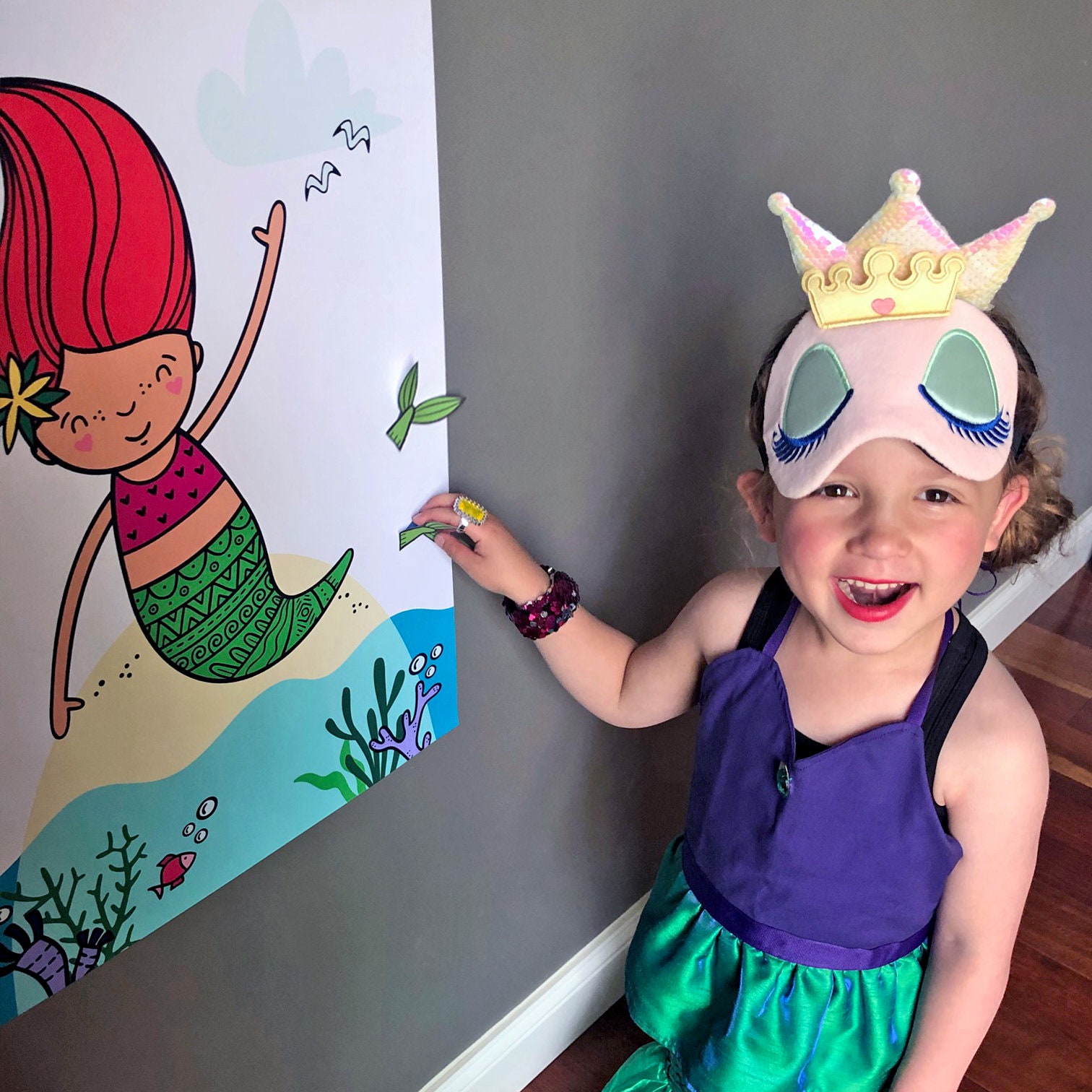 Pin the Tail on the Mermaid Game Little Mermaid Pin the Fin - Etsy