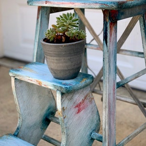 SOLD Vintage Distressed Step Stool - Etsy