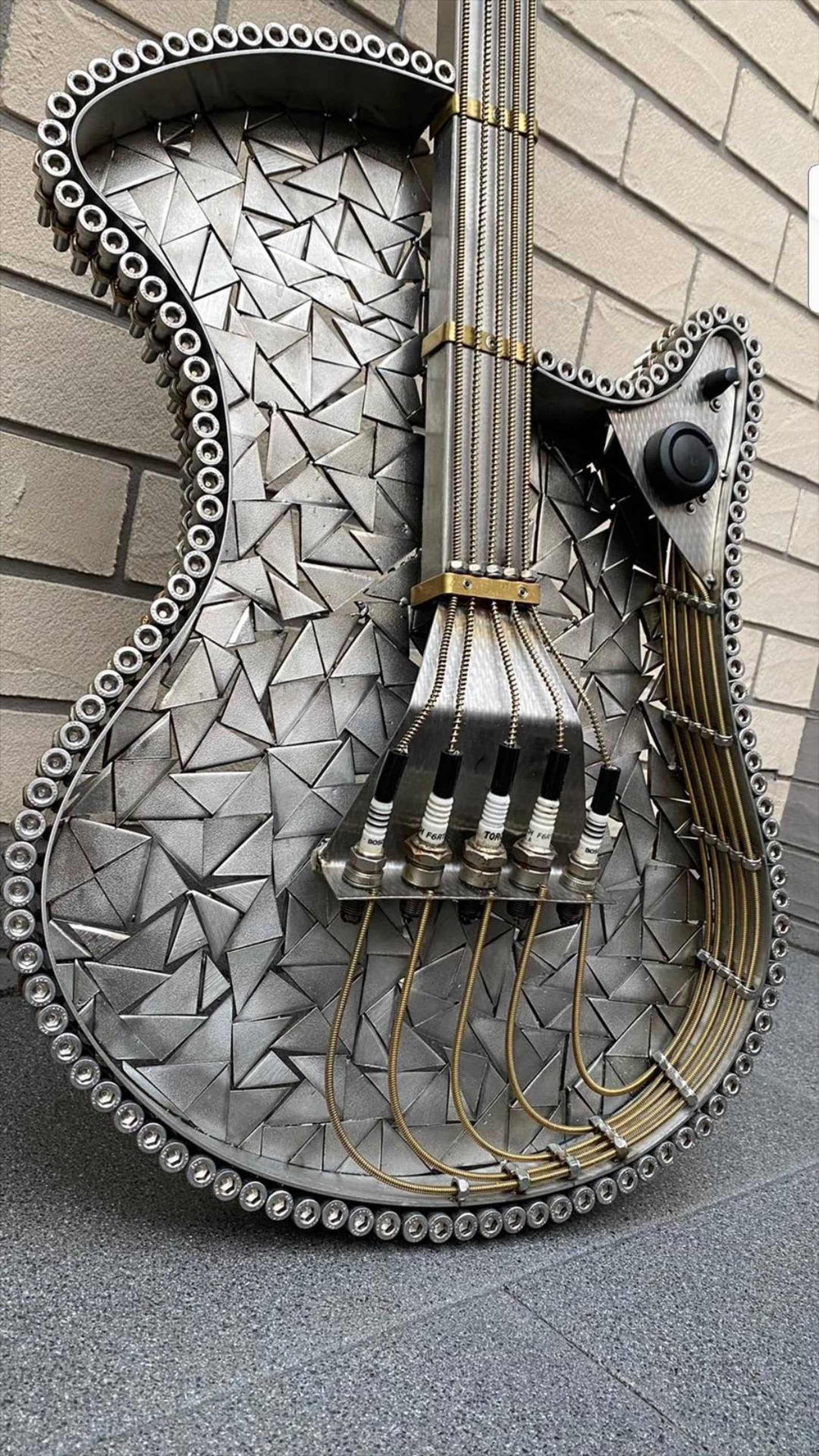Guitar Metal Art Wall Decoration Home Decoration Etsy