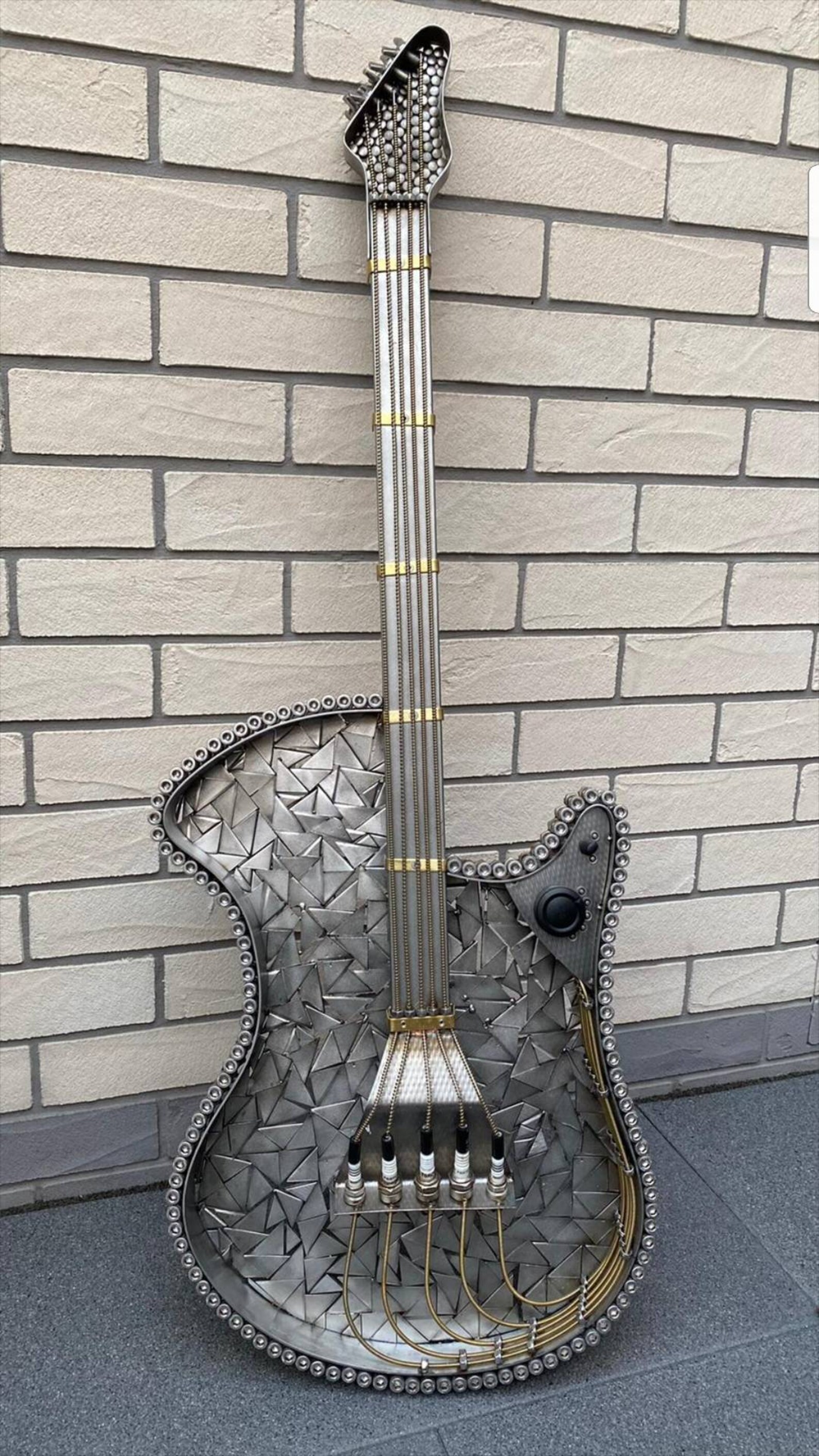 Guitar Metal Art Wall Decoration Home Decoration Etsy