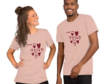 Happy Day Heart Shirt - Short-Sleeve Unisex T-Shirt