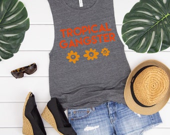 Tropical Gangster Muscle T-shirt