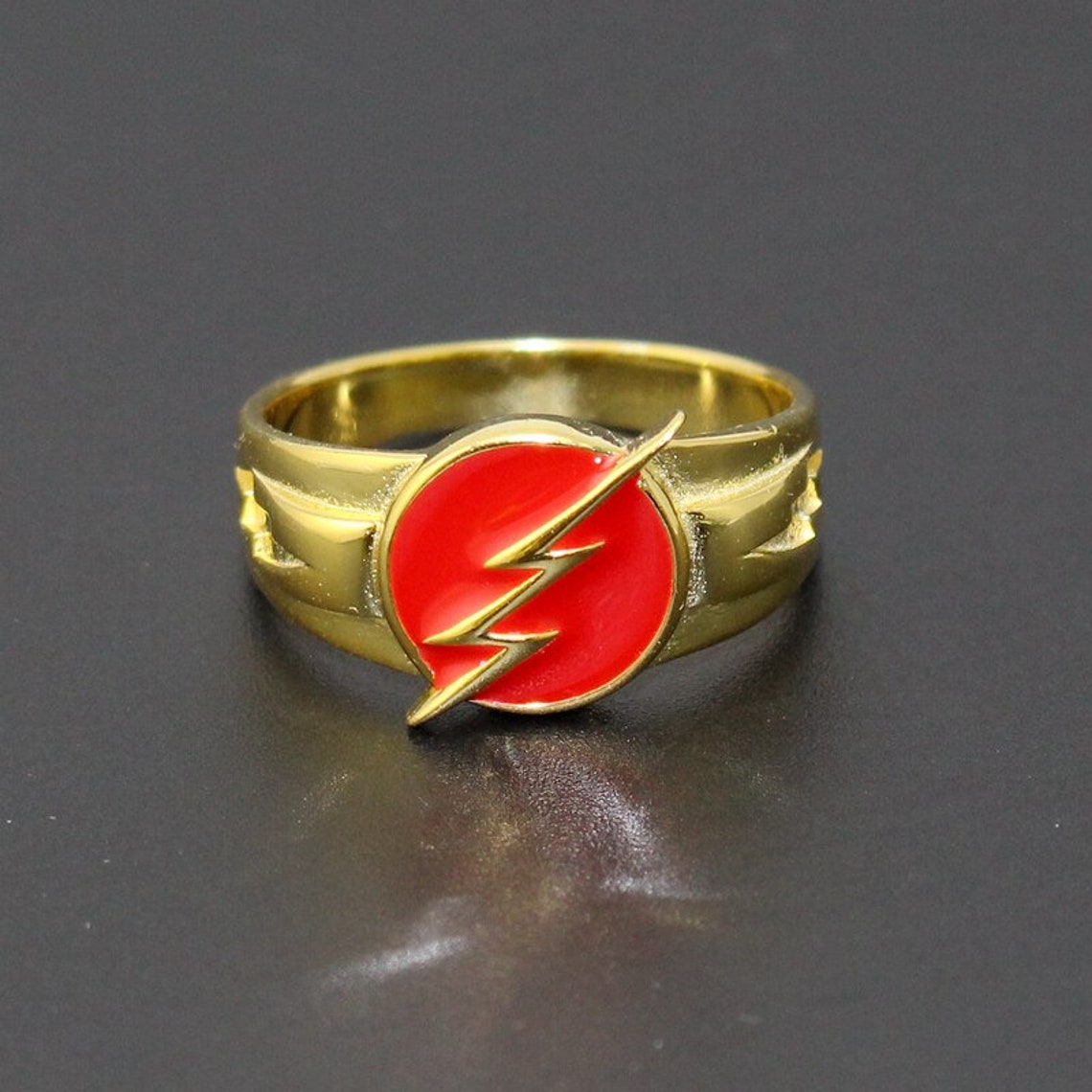 Superhero Ring the Flash Ring Sterling Silver Ring Avengers Etsy