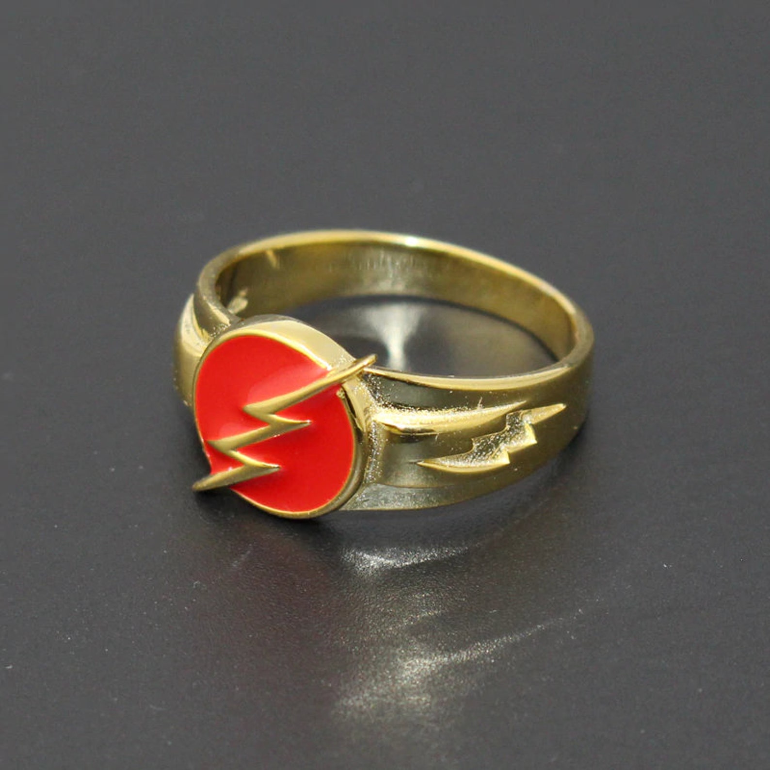 Superhero Ring the Flash Ring Sterling Silver Ring Avengers Etsy