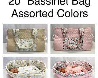 20” Classic Bassinet Bag, Newborn Reborn Doll, Carry Cot, Display Carrier