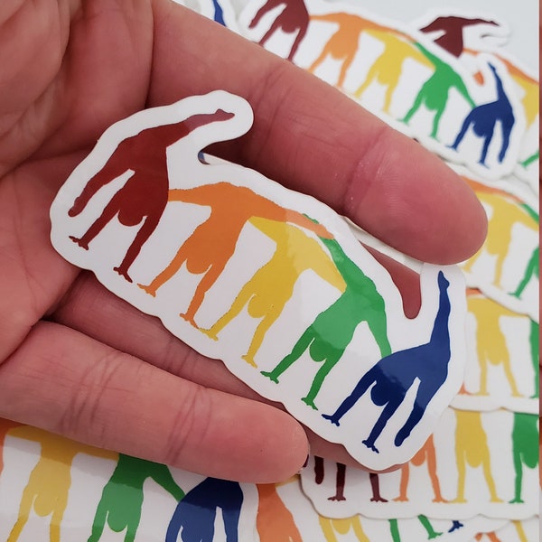 Clear Rainbow handstand sticker