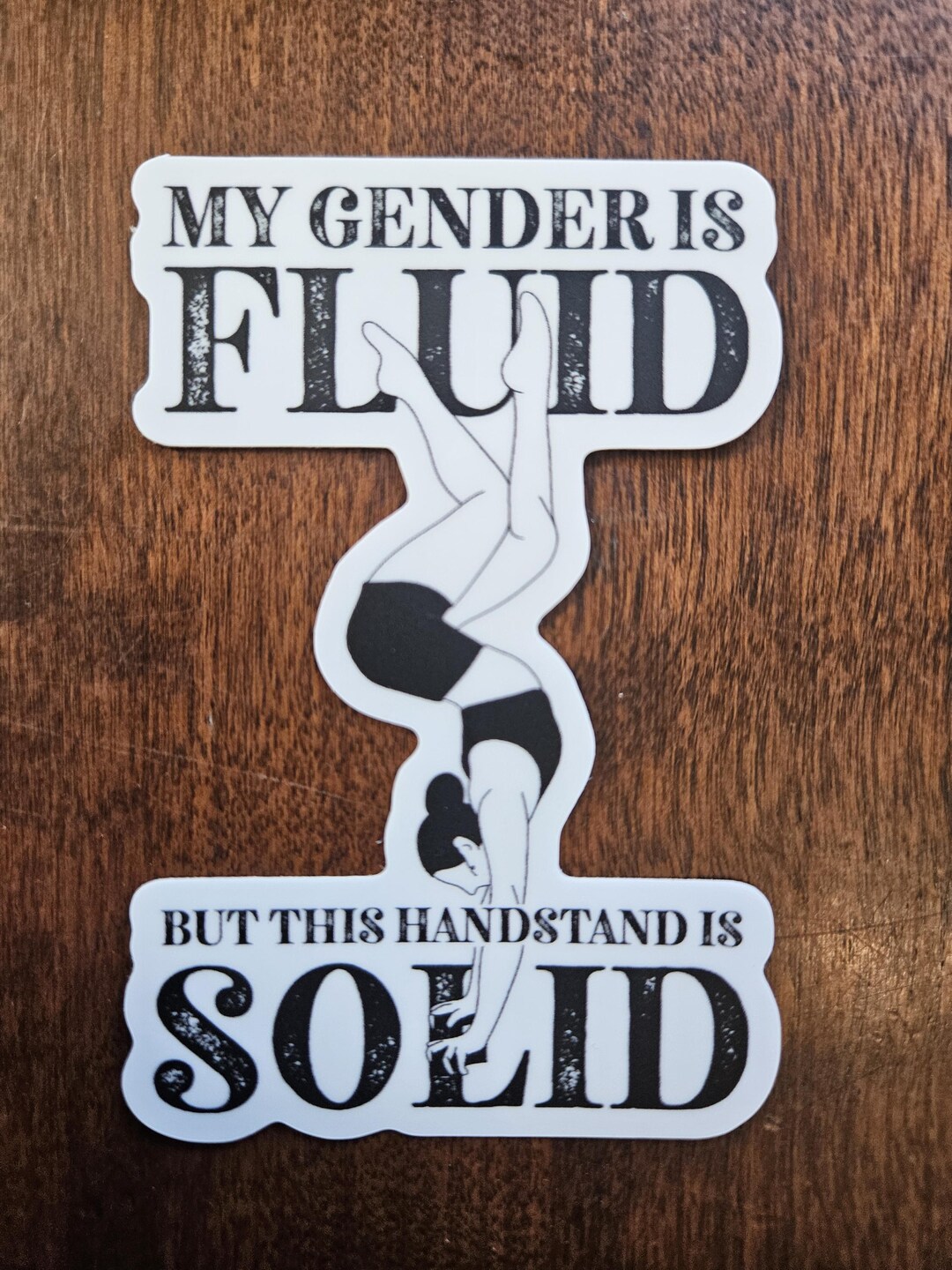 Gender Fluid Handstand Sticker - Etsy