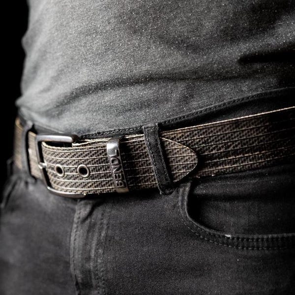 Black Firehose Belt – Gift for Dad – Upcycled Firefighter Belt – One Size