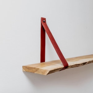 Upcycled Fire Hose Shelf Brackets – Set of 2 - Industrial Shelf Supports – Unique Wall Shelf Bracket – Recycled Firehose Hardware