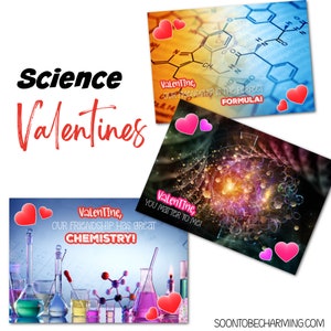 Cartes de la Saint-Valentin scientifique | Enfants | École | Saint Valentin | Chimie | Amis | Enfants Saint Valentin