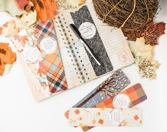 Fall Bookmarks| Set of 1, 3 or 6 Bookmarks| Bible Verses | Laminated | Scripture | Thanksgiving| Fall | Gift | NIV | ESV | NKJV| Give Thanks