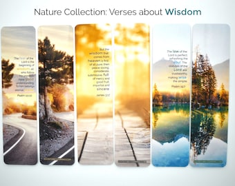 Nature Bookmark Collections| Set of 3 Bookmarks| Bible Verses | Laminated | Scripture | Father's Day | Gift | NIV | ESV | NKJV| Wisdom