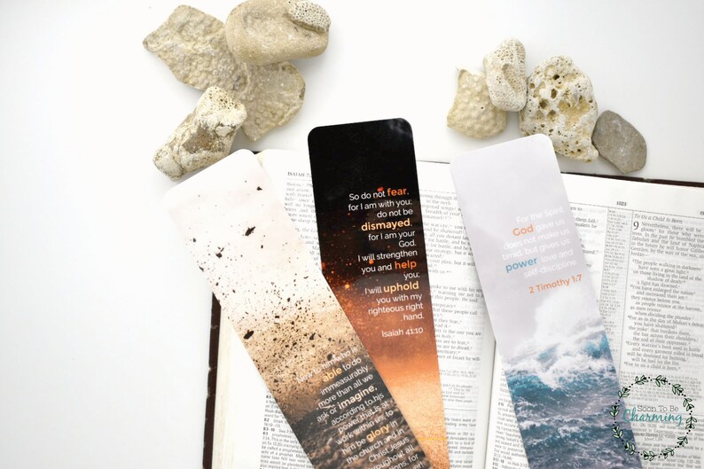 Nature Bookmark Collections Set of 3 Bookmarks Bible Verses Laminated Scripture Father's Day