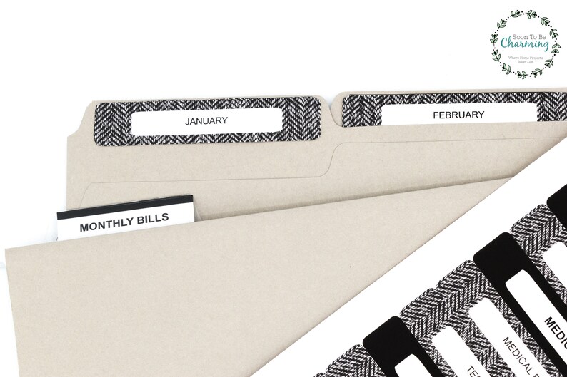 Filing Labels Printable Filing Categories Decorative