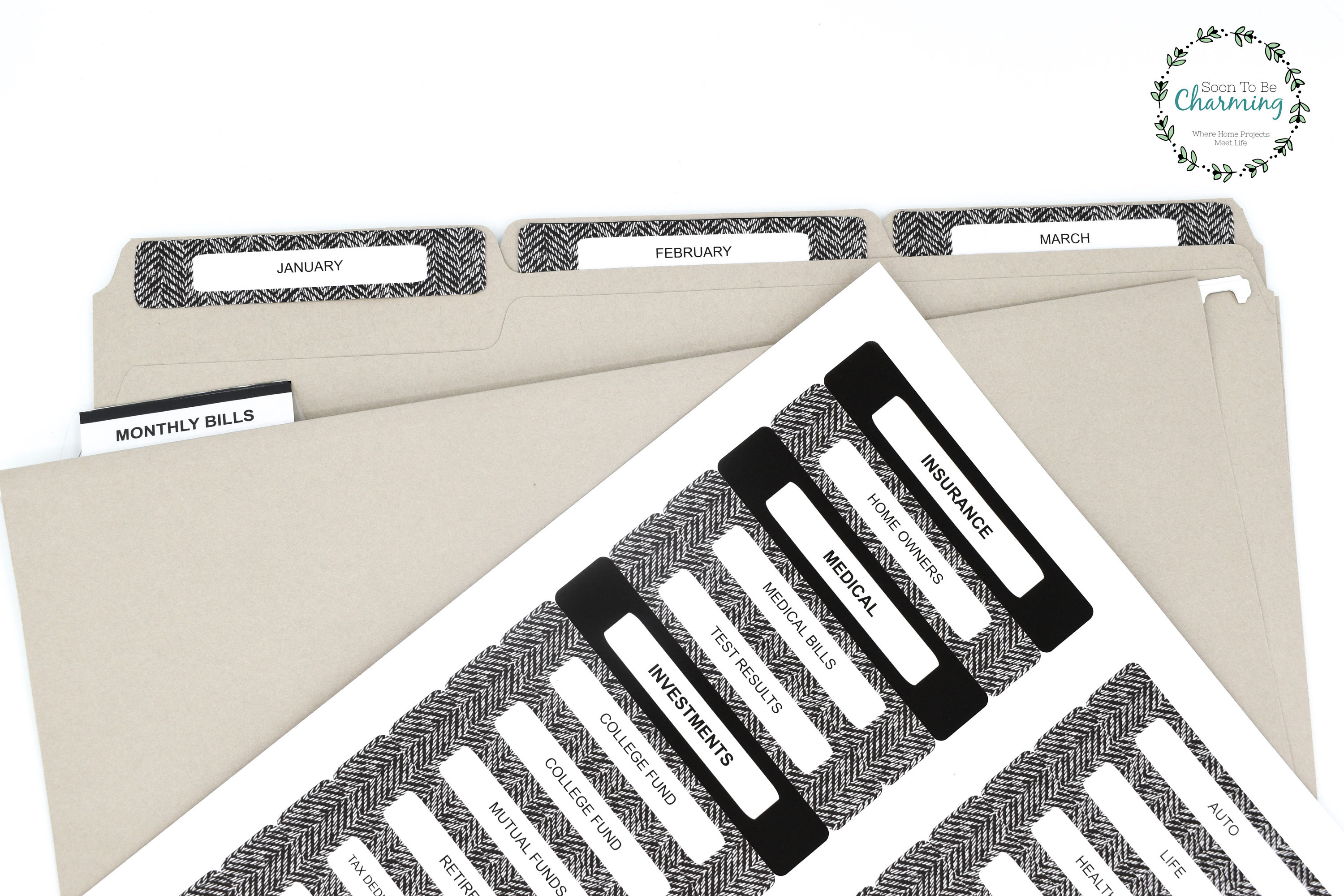 Filing Labels Printable Filing Categories Decorative