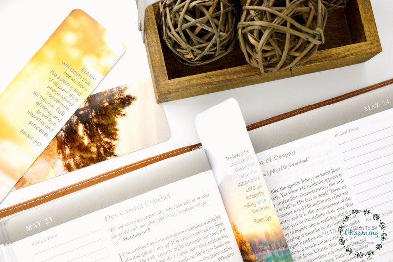 Nature Bookmark Collections Set of 3 Bookmarks Bible Verses Laminated Scripture Father's Day