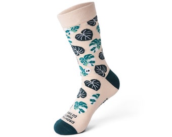 Rare Plant Sock | Talking Toes Organic Cotton Socks | Monstera Sock | Mindfulness | Men Socks | Cute Socks | Women Socks