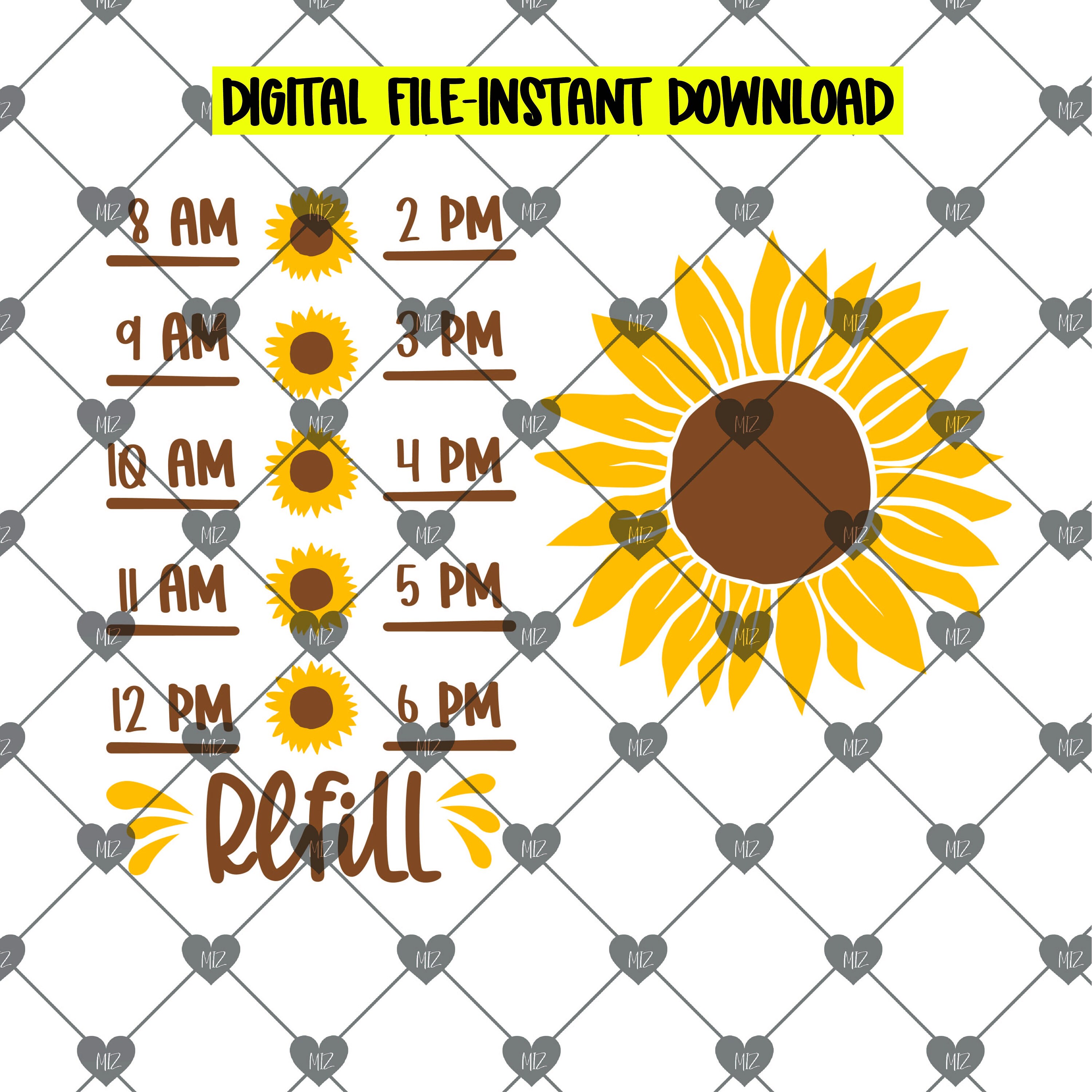 Free Free 203 Sunflower Water Bottle Tracker Svg SVG PNG EPS DXF File