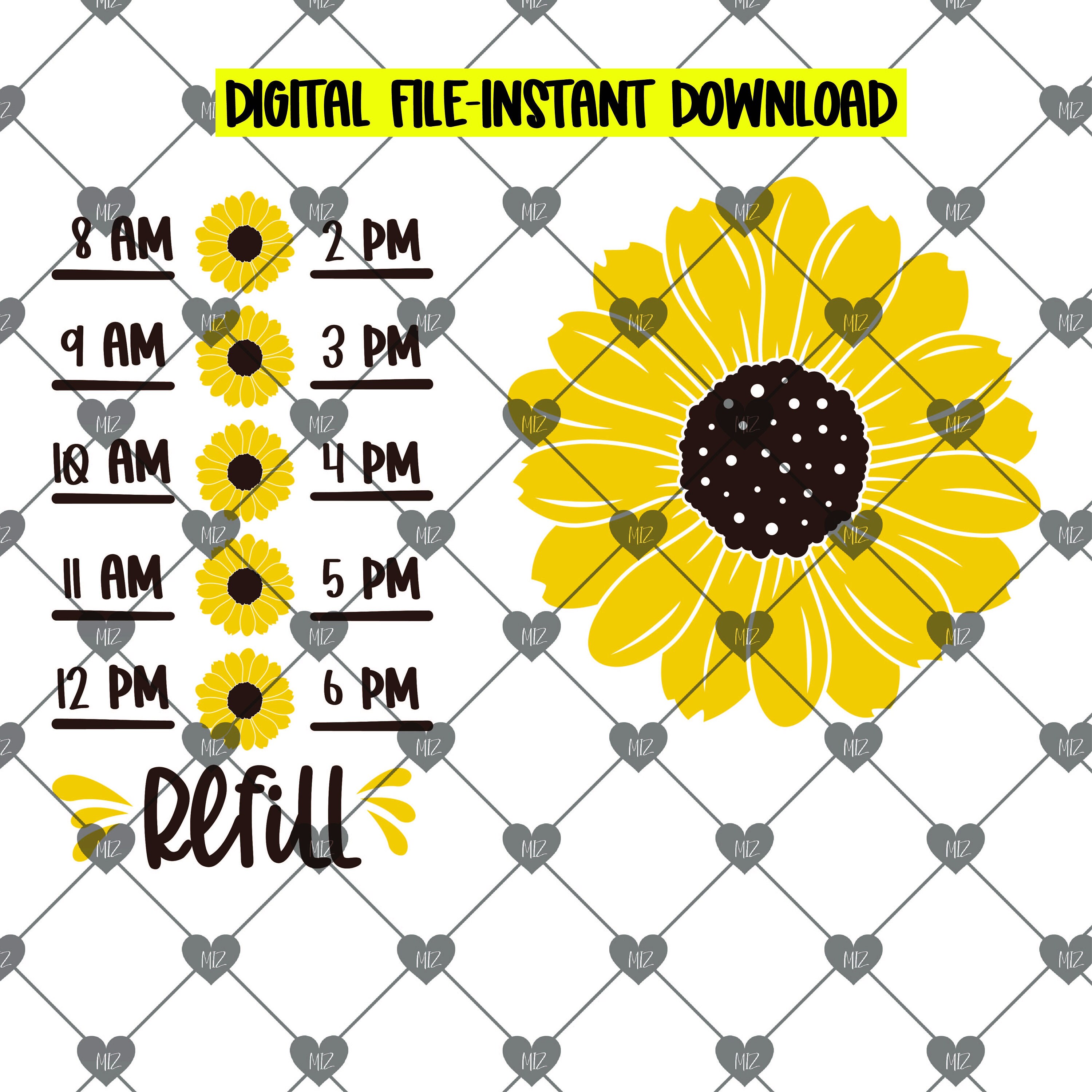 Free Free Sunflower Water Tracker Svg SVG PNG EPS DXF File