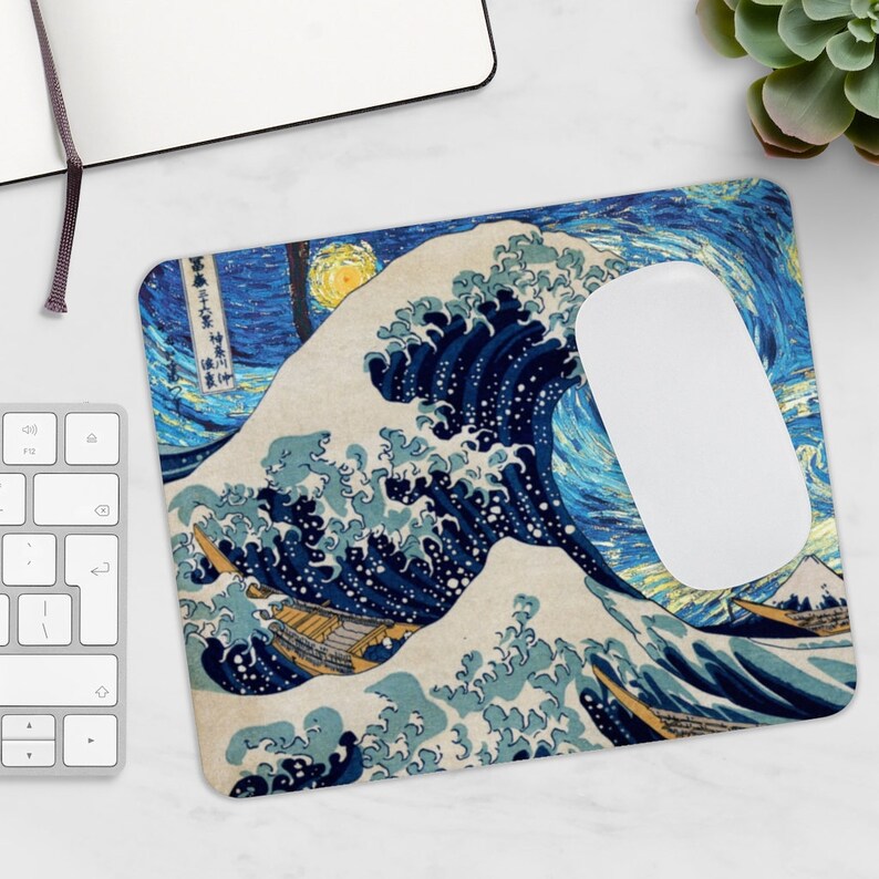 JAPANESE MOUSE PAD The Great Wave off KanagawaMouse Pad Etsy