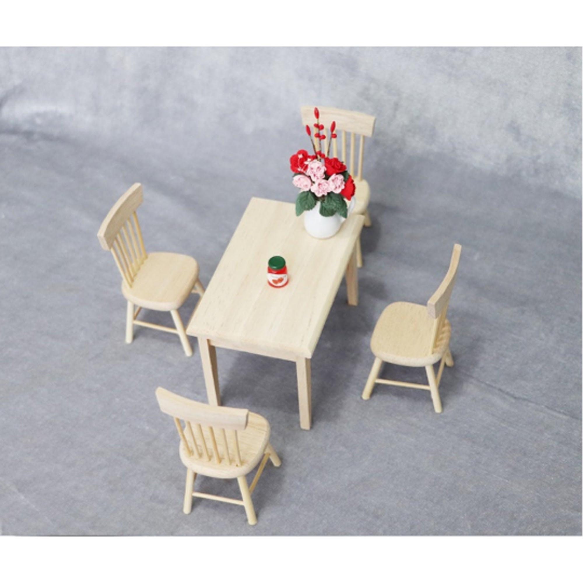 Doll Table and Chair Set 1 Table and 4 Chairs Mini Etsy