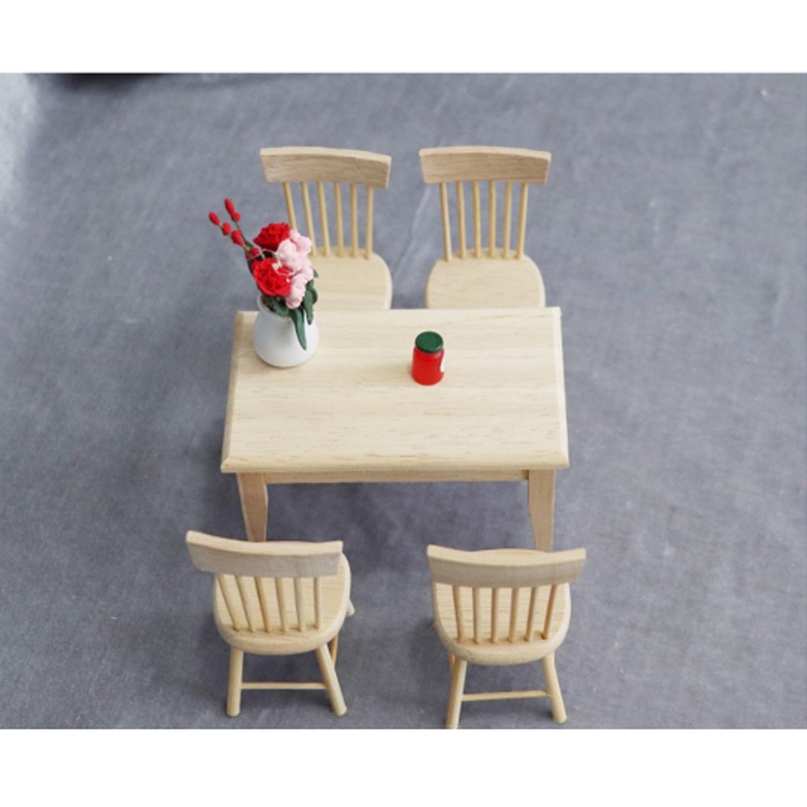 Doll Table and Chair Set 1 Table and 4 Chairs Mini Etsy