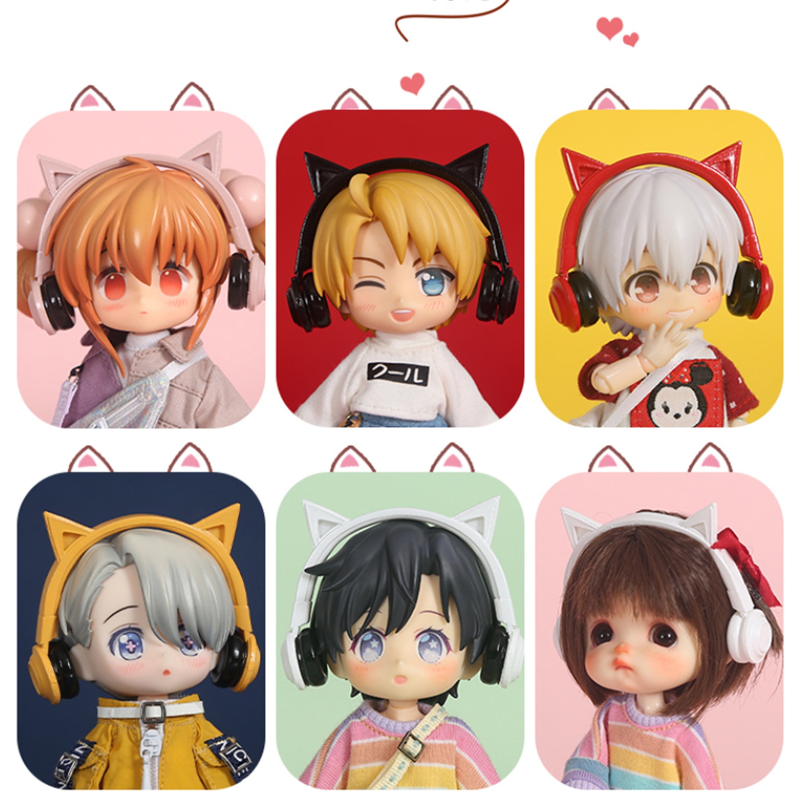 Miniature Doll Headphones Mini Cat Ears Earphones Earphone Etsy