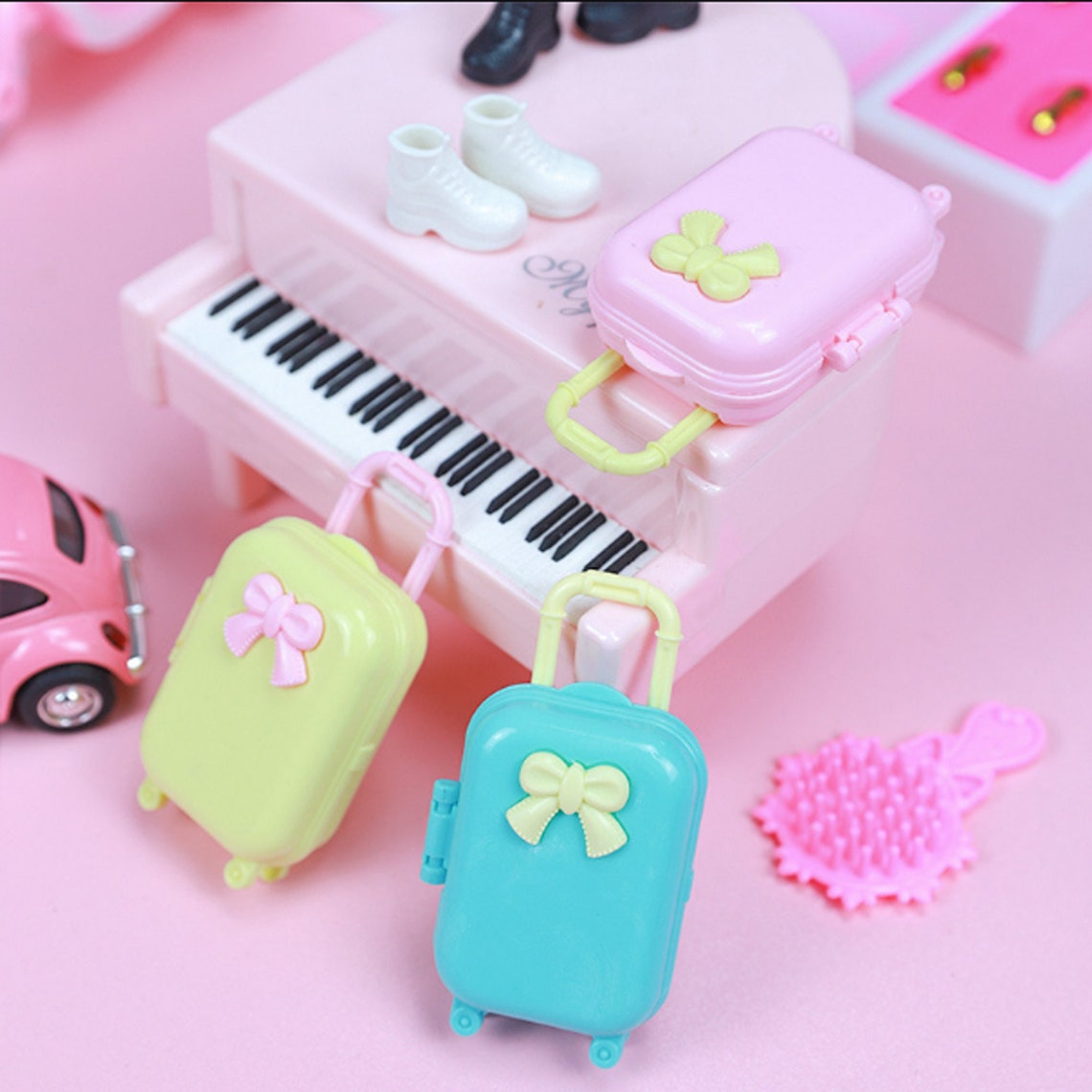 30cm Doll Suitcase Barbie Doll Suitcase with Bow Doll | Etsy