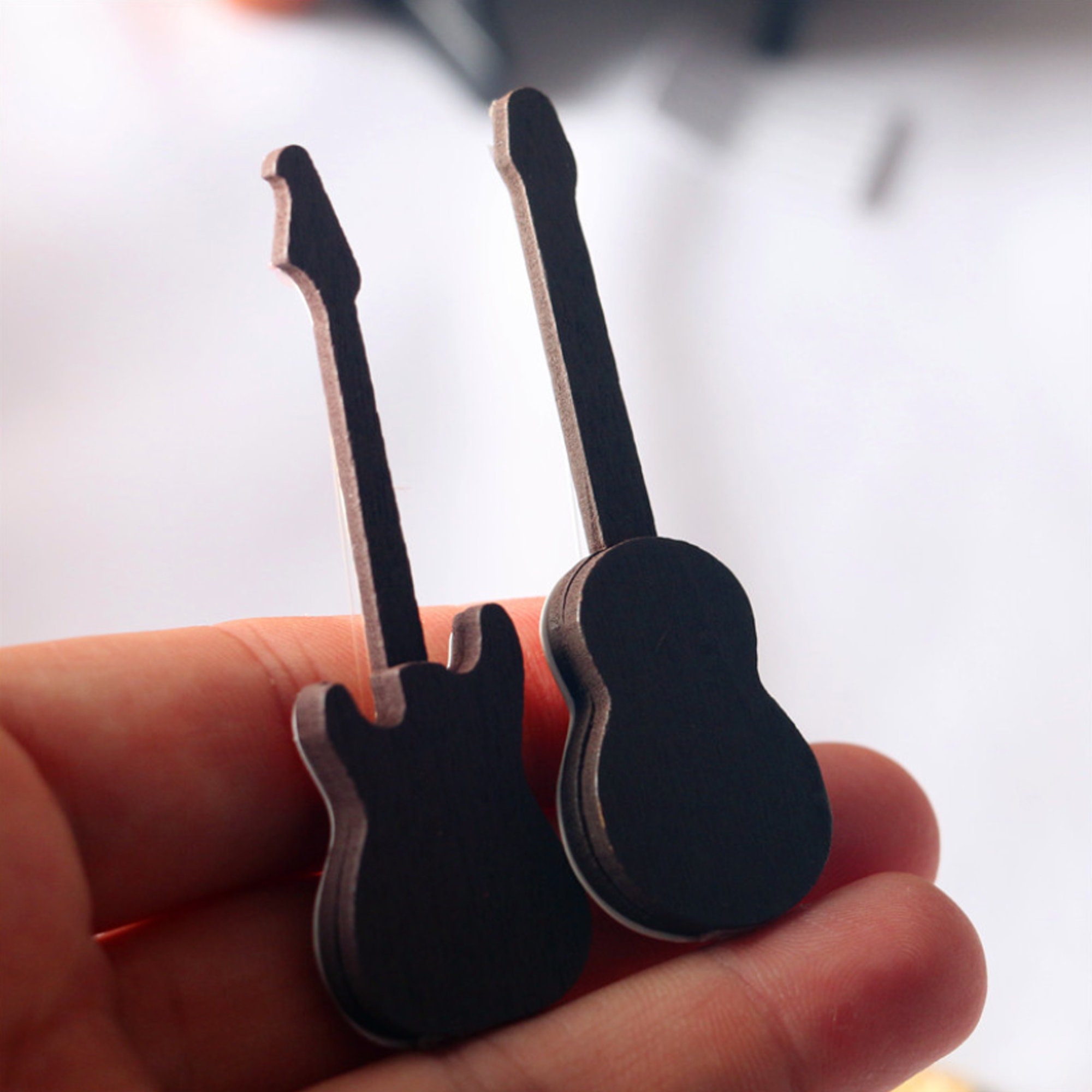 Wooden Miniature Guitar Doll Electric Guitar Classical Etsy