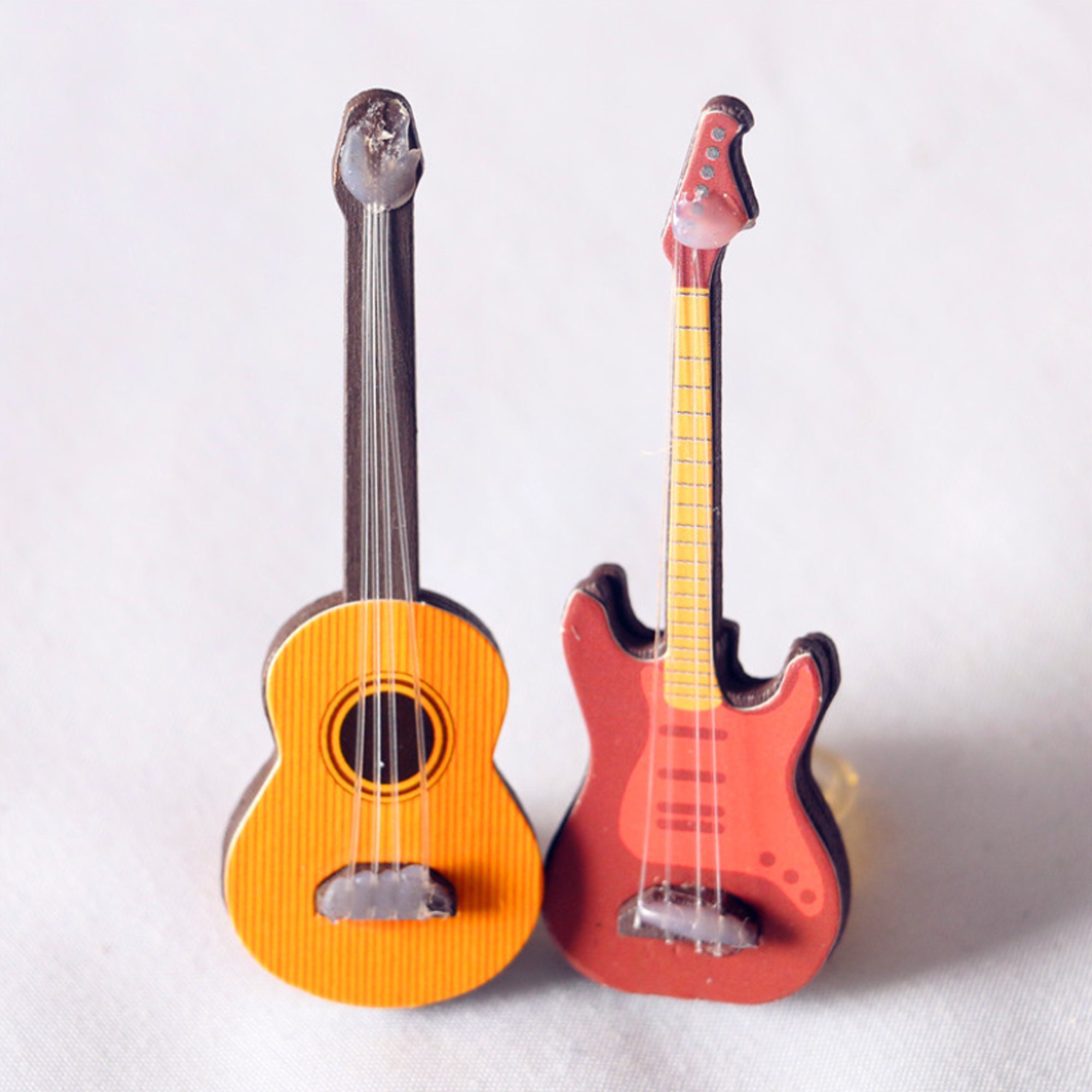 Wooden Miniature Guitar Doll Electric Guitar Classical Etsy