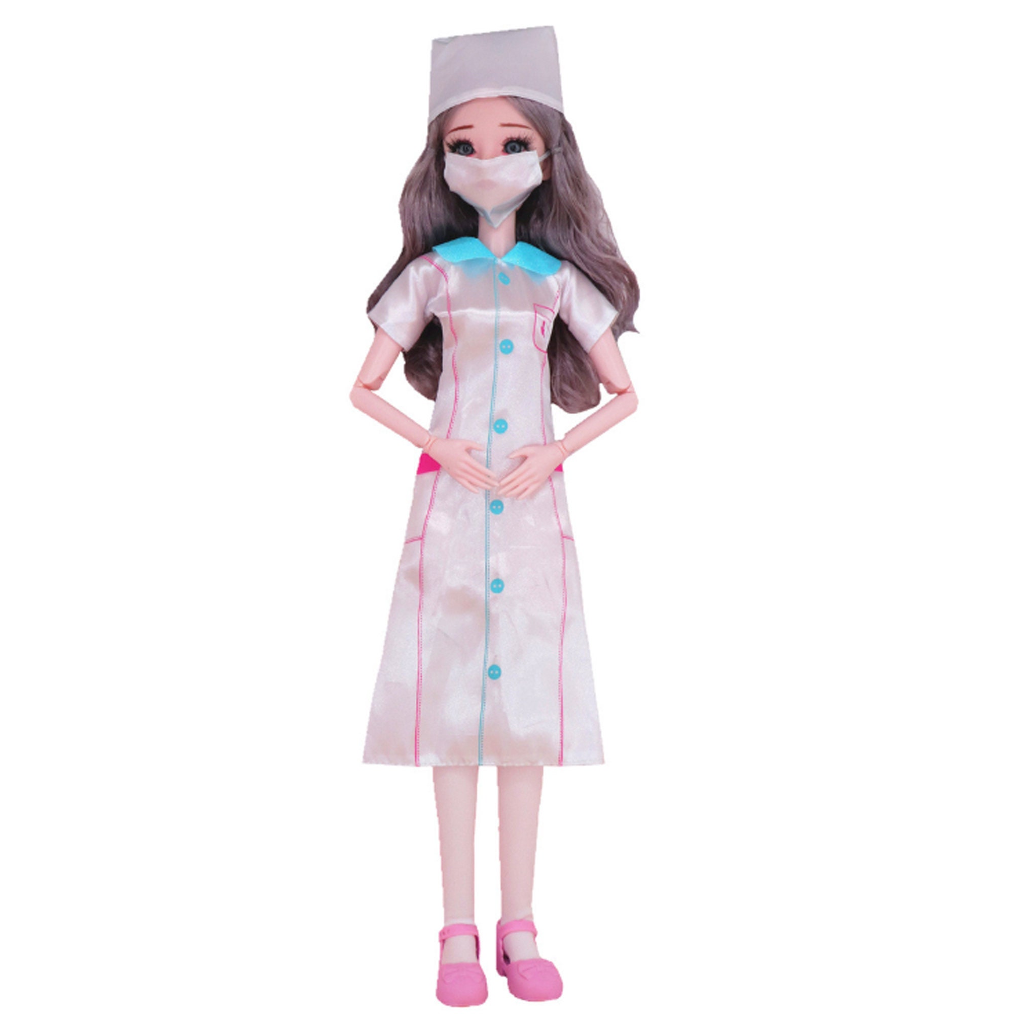 60cm Barbie Doll Nurse Clothes Suit Barbie Doll Dress Barbie Etsy