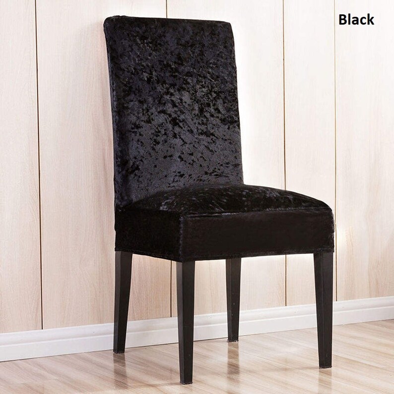 SALE Glam Velvet Chair Slipcovers Dining Chair Cover Etsy