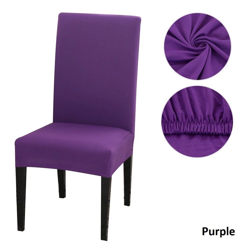 SALE Chair Slipcovers Solid Color Spandex Dining Chair Etsy Australia
