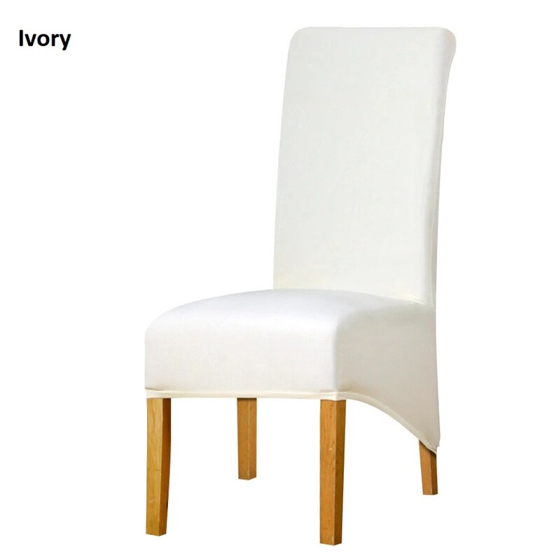 SALE Spandex Long Back Chair Slipcovers Dining Chair Cover Etsy