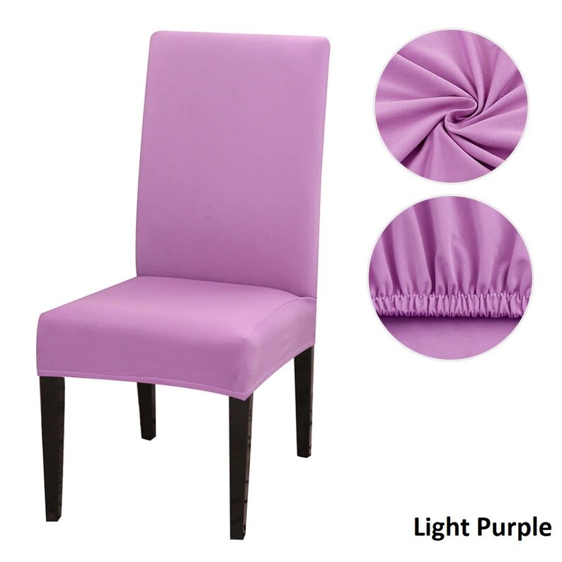 SALE Chair Slipcovers Solid Color Spandex Dining Chair Etsy