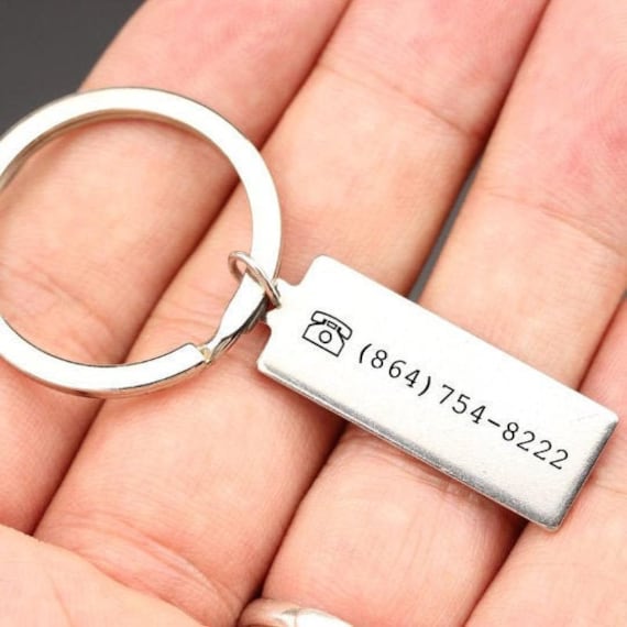 SALE Custom Phone Number Key Chain for 
