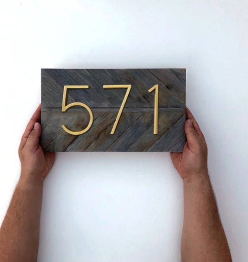 SALE GOLD/ BRASS Color House Numbers/ Floating Look/ Anti Etsy