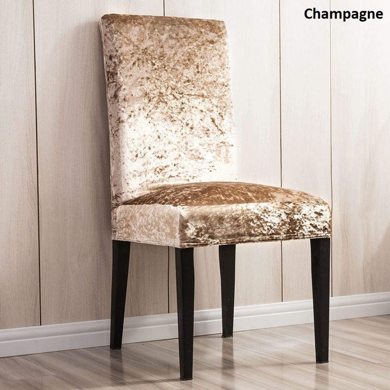 SALE Glam Velvet Chair Slipcovers Dining Chair Cover Etsy