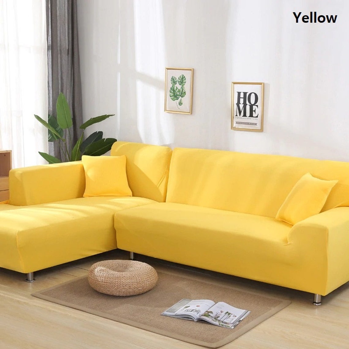 SALE L Shape Solid Colors Couch Cover/ Corner Shape Sofa Etsy