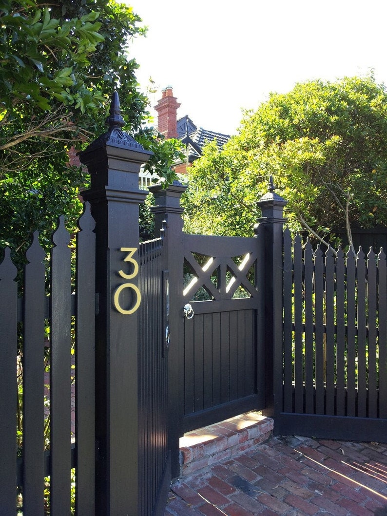 SALE Large Gold/brass Color House Numbers/ Flush or Floating Etsy